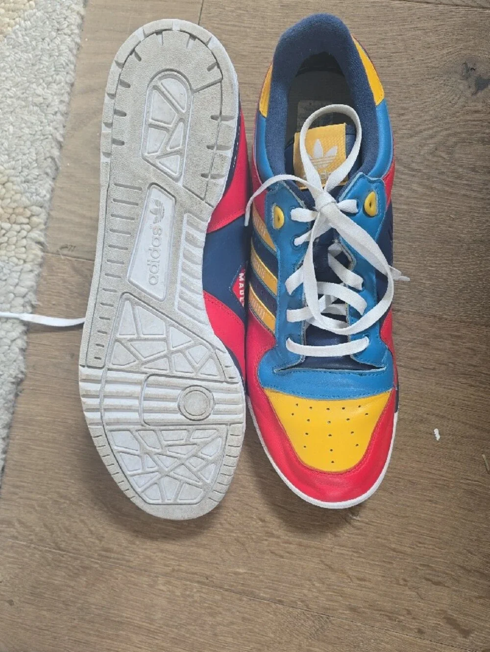 adidas Men's Athletic Shoes in Blue, Yellow & Red